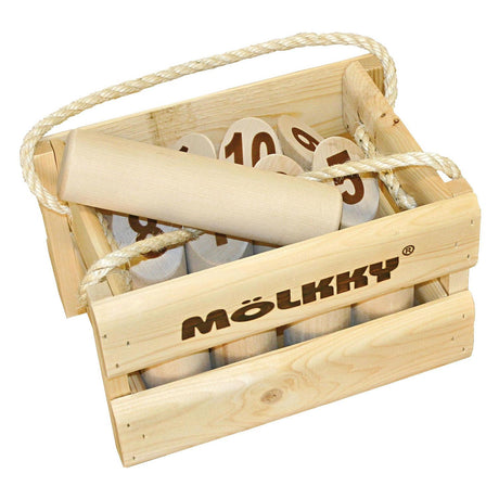 Tactic mölkky - gioco di cattura e lancio - gioco di lancio in legno originale finlandese in lussuosa valigetta di legno - legno di betulla sostenibile - con app di punteggio gratuita