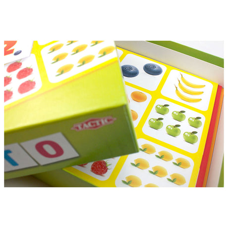 Tattica dei numeri della frutta del lotto - gioco di carte - cerca trova - gioco per famiglie - 2-4 giocatori - da 3 anni