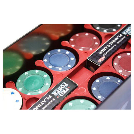Set tattica pro poker texas hold'em – set da poker – custodia in alluminio di lusso – 200 fiches da 11,5 grammi – comprese carte, dadi e pulsante del mazziere – da 14 anni