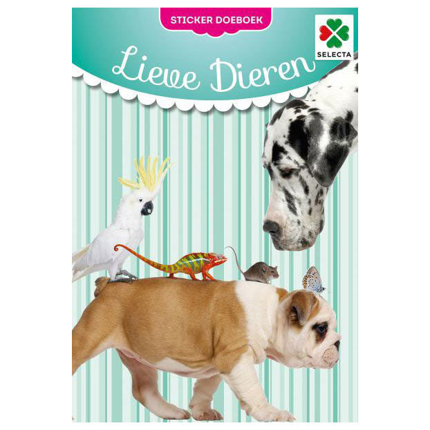 Seleziona un libro di attività con adesivi per giochi e hobby con animali dolci