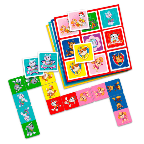 Tattica Paw Patrol Collezione di giochi 3 in 1 - Gioco di carte - Lotto - Domino - Memo - Gioco per bambini a partire da 4 anni