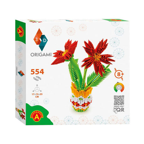 Alexander giocattoli origami 3d - vaso di fiori, 554 pz.