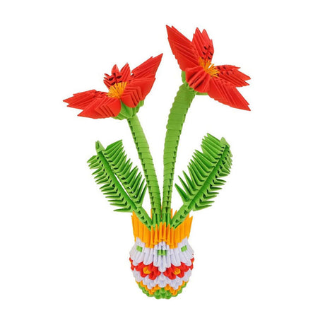 Alexander giocattoli origami 3d - vaso di fiori, 554 pz.