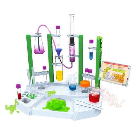 Kosmos Big Fun Chemical – Set di esperimenti – 17 pezzi – 20 esperimenti – incluso slime che si illumina al buio – Laboratorio di chimica