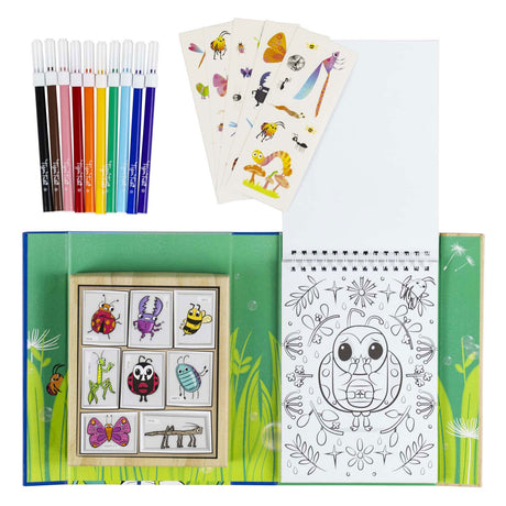 Set da colorare della tribù delle tigri creature da giardino da colorare divertenti per bambini - set creativo.