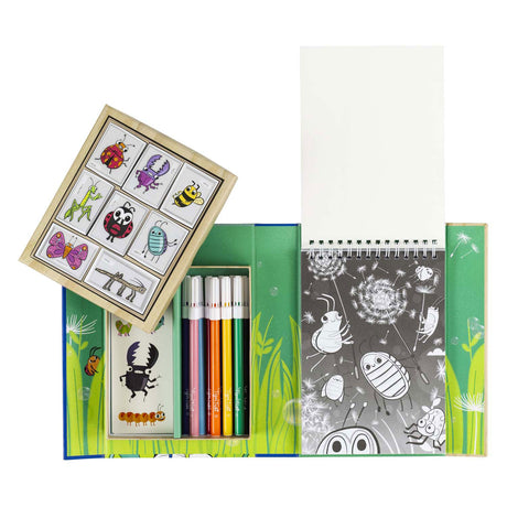 Set da colorare della tribù delle tigri creature da giardino da colorare divertenti per bambini - set creativo.