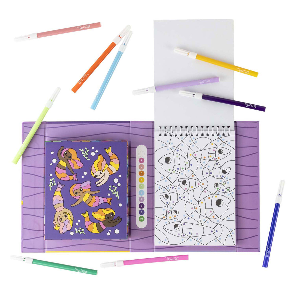 Sirene da portare con sé della tribù delle tigri, colora con i numeri +4 anni*