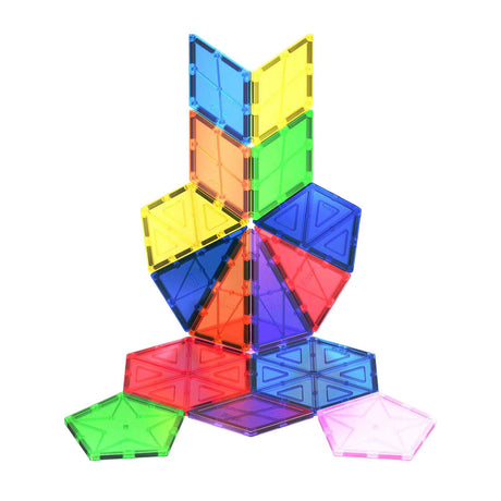 Tattica delle piastrelle Picasso - giocattoli di costruzione - piastrelle magnetiche - piastrelle magnetiche - set di geometrie - giocattoli a stelo - giocattoli di costruzione creativi - 16 pezzi - da 3 anni
