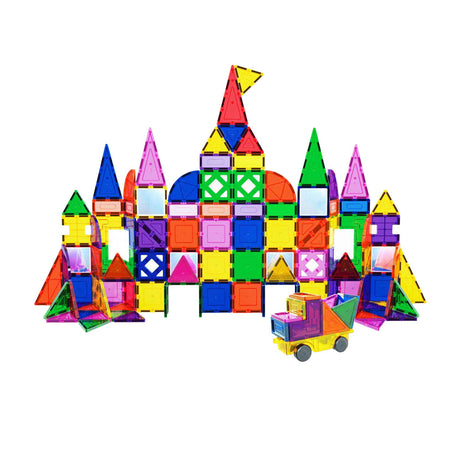 Tattica delle piastrelle Picasso - giocattoli di costruzione - piastrelle magnetiche - piastrelle magnetiche - set di blocchi e specchi - giocattoli a stelo - giocattoli di costruzione creativi - 152 pezzi - da 3 anni
