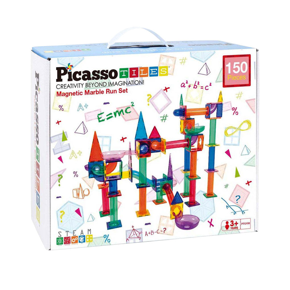 Selecta picassotiles pista per biglie - piastrelle magnetiche da costruzione, 150 pz.