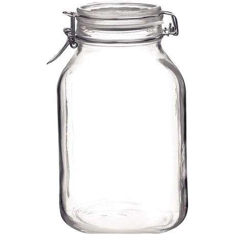 Rocco bormioli barattolo per conserve bormioli barattolo per conserve quadrato 1,5ltr fido confezione da 6 pz.