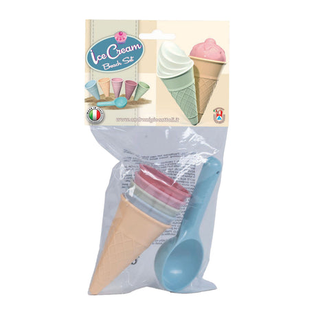 Stampi per sabbia gelato Androni con paletta, 6 pezzi.