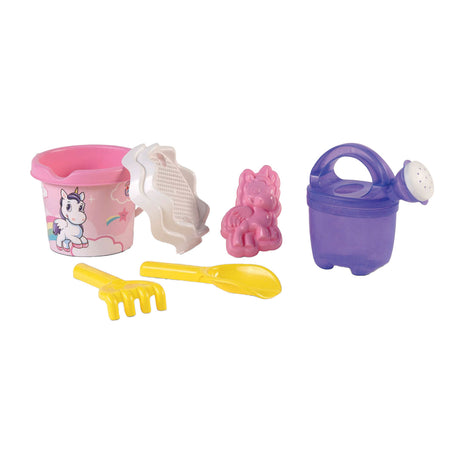 Zaino Androni con set da spiaggia unicorno, 6 pezzi.