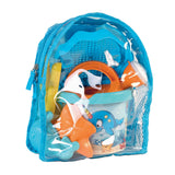 Zaino Androni con set balena da spiaggia, 7 pezzi.