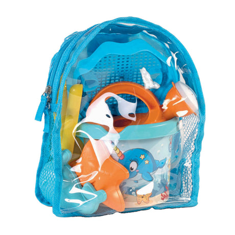 Zaino Androni con set balena da spiaggia, 7 pezzi.