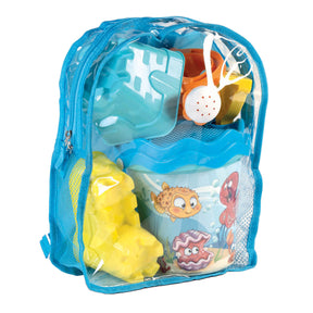 Zaino Androni con set da spiaggia animali marini, 7 pezzi.