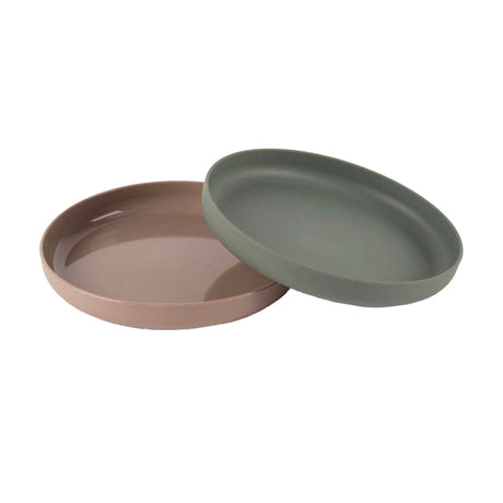 Set piatti Dantoy verde oliva moka, 2 pezzi.