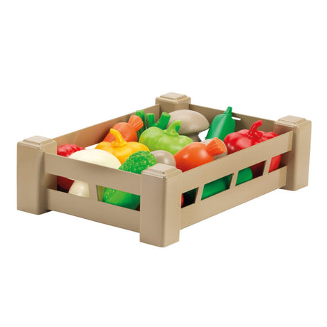 Cassetta Ecoffier con frutta e verdura in plastica assortite