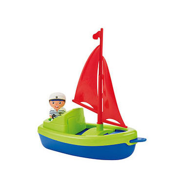 Barca a vela Ecoiffier con figura da gioco - 22 cm