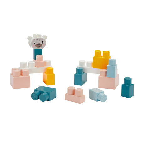 Abrick ecoiffier bb set da gioco 4in1 per bambini in scatola portaoggetti - 41 pz.