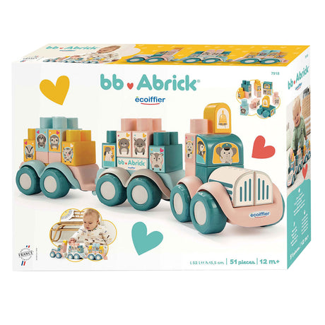 Abrick playset ecoiffier addestra una costruzione