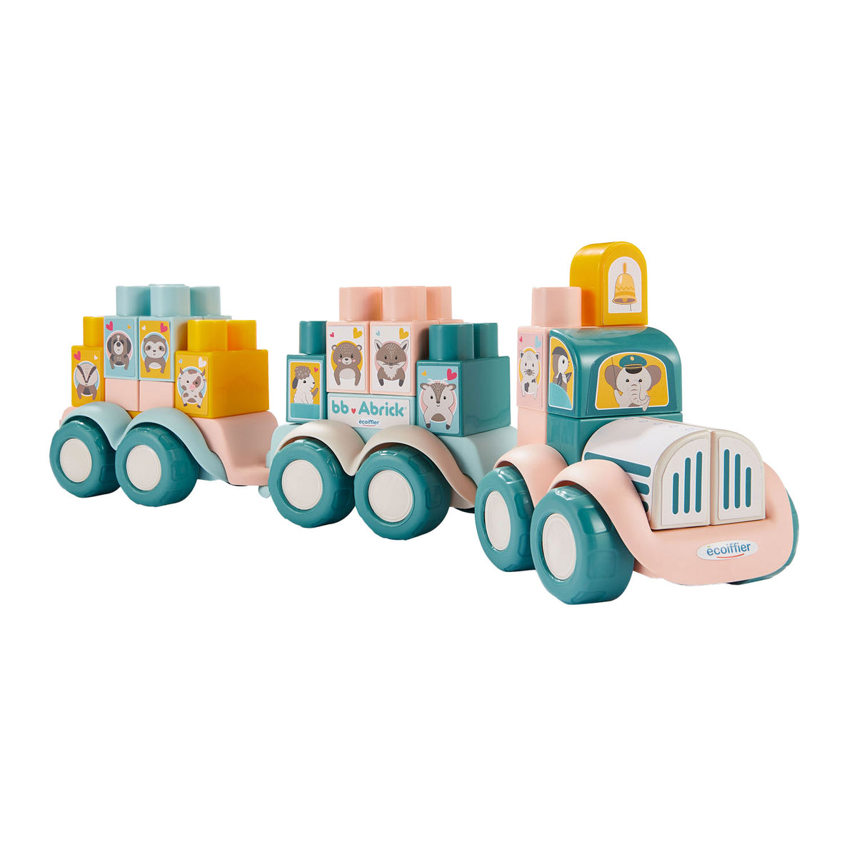 Abrick playset ecoiffier addestra una costruzione