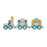 Abrick playset ecoiffier addestra una costruzione