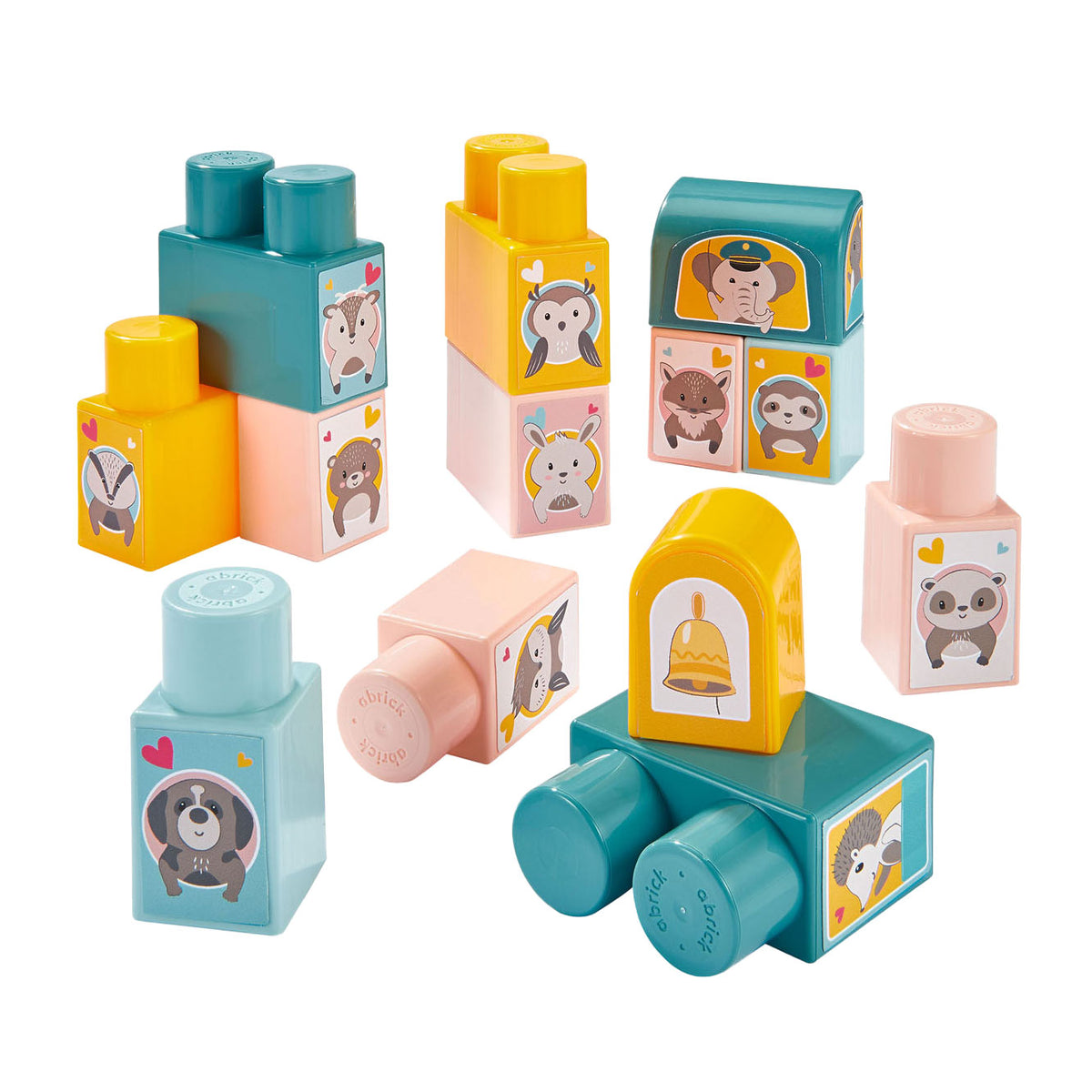 Abrick playset ecoiffier addestra una costruzione