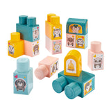 Abrick playset ecoiffier addestra una costruzione