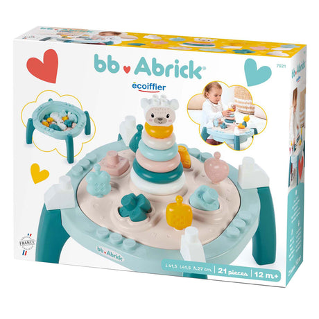 Écoiffier ecoiffier bb abrick baby il mio primo tavolo da attività - 21 pz.