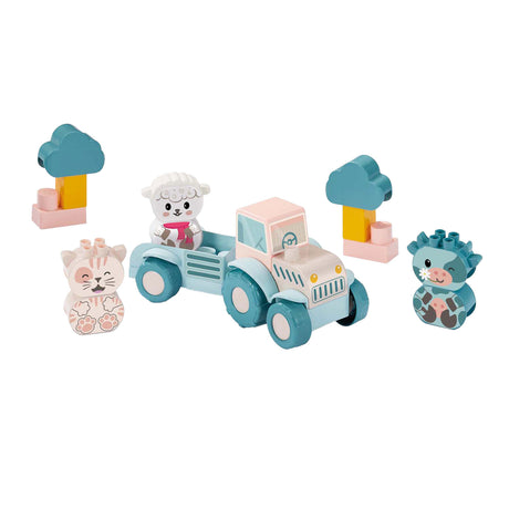 Abrick ecoiffier bb baby il mio primo trattore con animali divertenti - 25 pz.