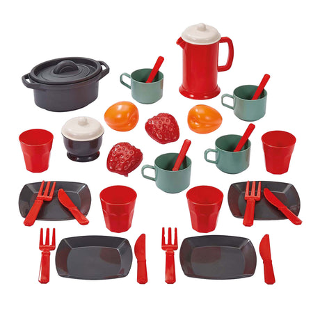 Écoiffier ecoiffier Set da pranzo 100% chef con cibo da gioco - 34 pezzi.