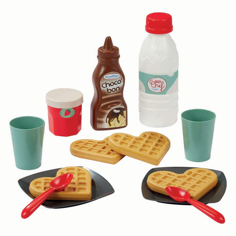 Écoiffier ecoiffier 100% piastra per waffle chef - 19 pz.