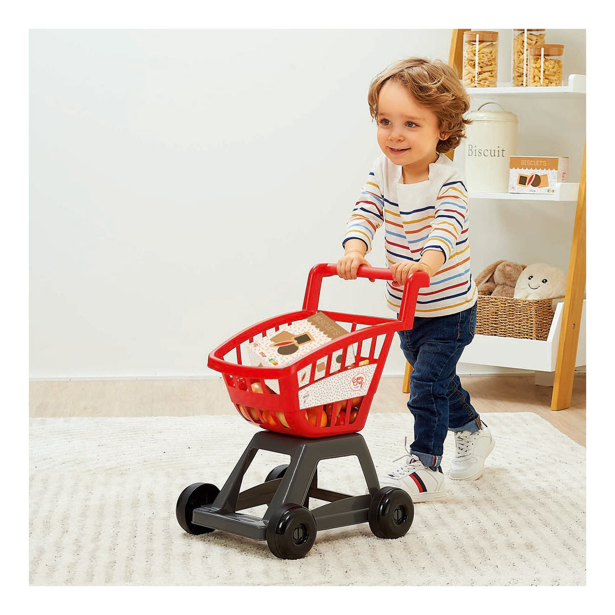 Carrello della spesa Ecoiffier 100% chef con generi alimentari