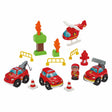 Valigia in mattoni Ecoiffier con camion dei pompieri - 40 pz.