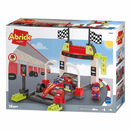 Ecoiffier set da gioco in mattoni pit stop formula 1