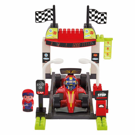 Ecoiffier set da gioco in mattoni pit stop formula 1