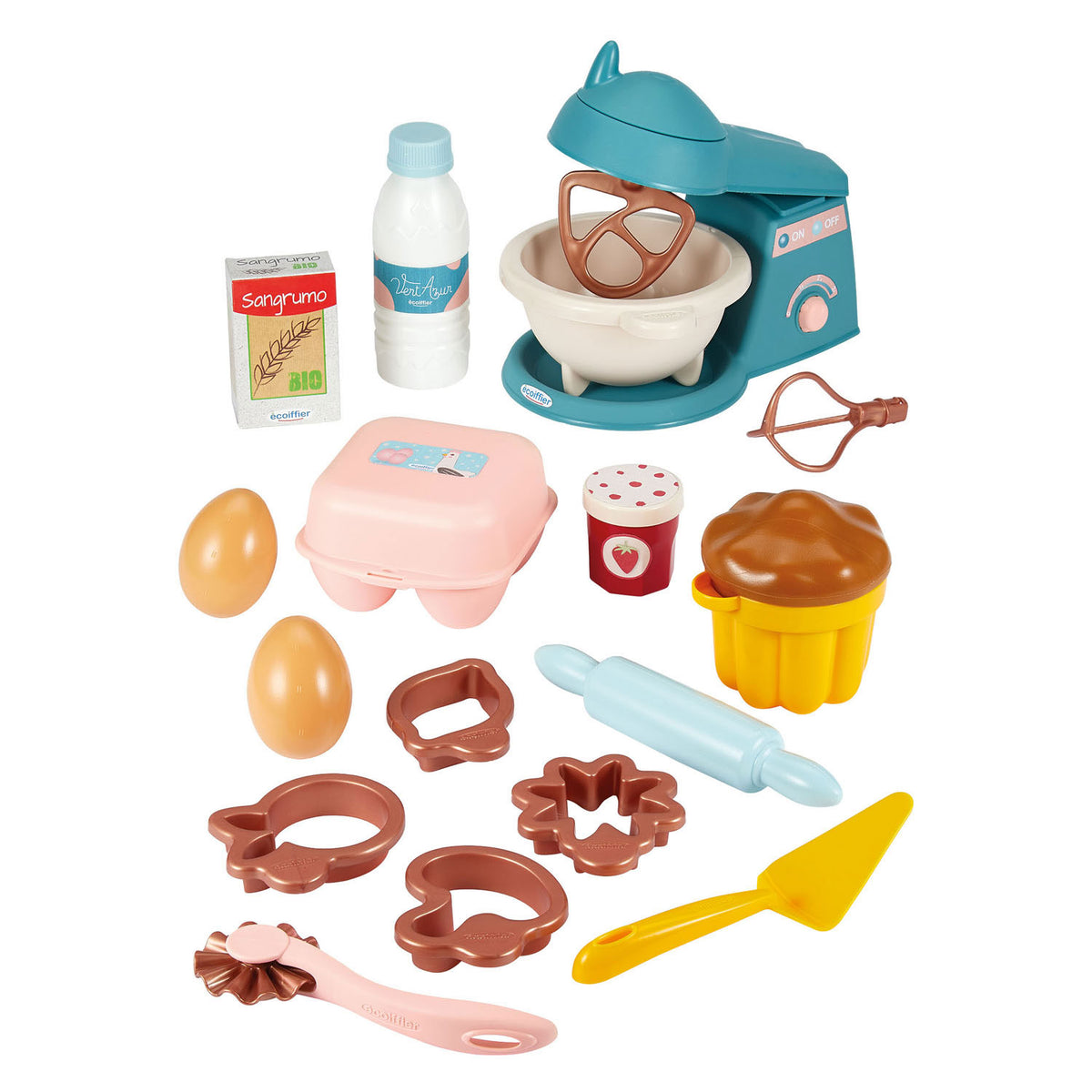 Set pasticceria Ecoiffier vert azur - 19 pezzi.