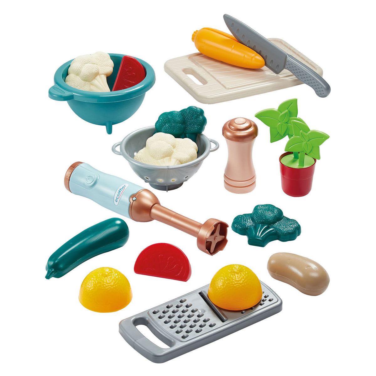 Set per zuppa Ecoiffier vert azur - 20 pz.