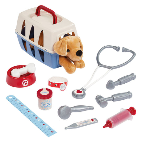 Carrello ecoiffier doc cie veterinari con cane - 14 pz.