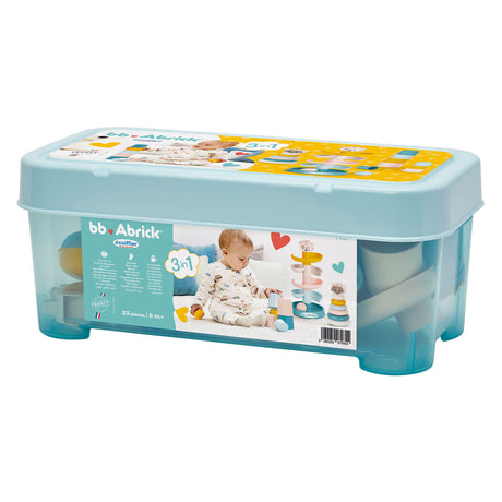 Ecoiffier bb abrick 3in1 giocattoli per bambini in scatola portaoggetti - 23 pz.