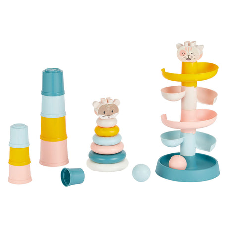 Ecoiffier bb abrick 3in1 giocattoli per bambini in scatola portaoggetti - 23 pz.