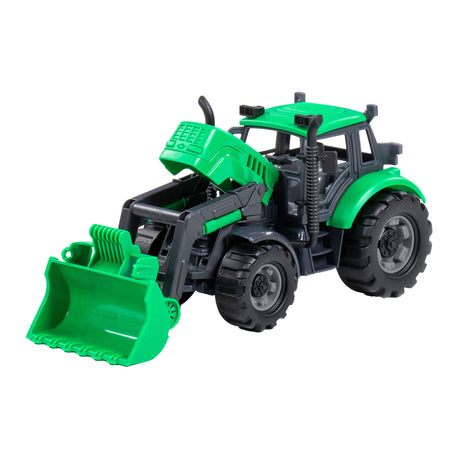 Trattore Cavallino senza marca con pala verde, scala 1:32