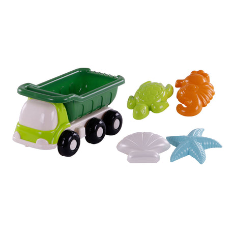Cavallino Beach Kiepwagen con 4 forme di sabbia verde