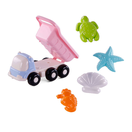 Cavallino Beach Kiepwagen con 4 forme di sabbia rosa