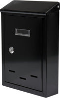 Cassetta delle lettere Vorel con 2 chiavi - nera - 28,5x20x6 cm