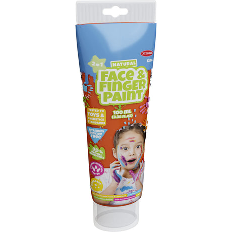 Tubo di pittura con le dita Boti Natural Face - arancione, 100 ml
