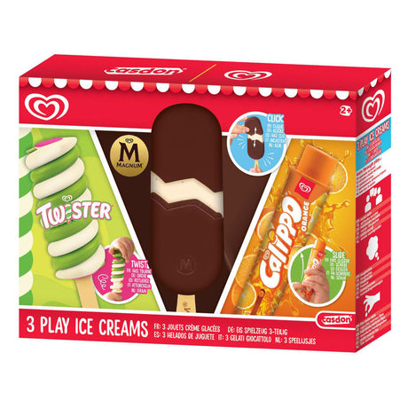 Casdon ola set di gelati giocattolo – set di 3 gelati giocattolo | con calippo, twister, magnum