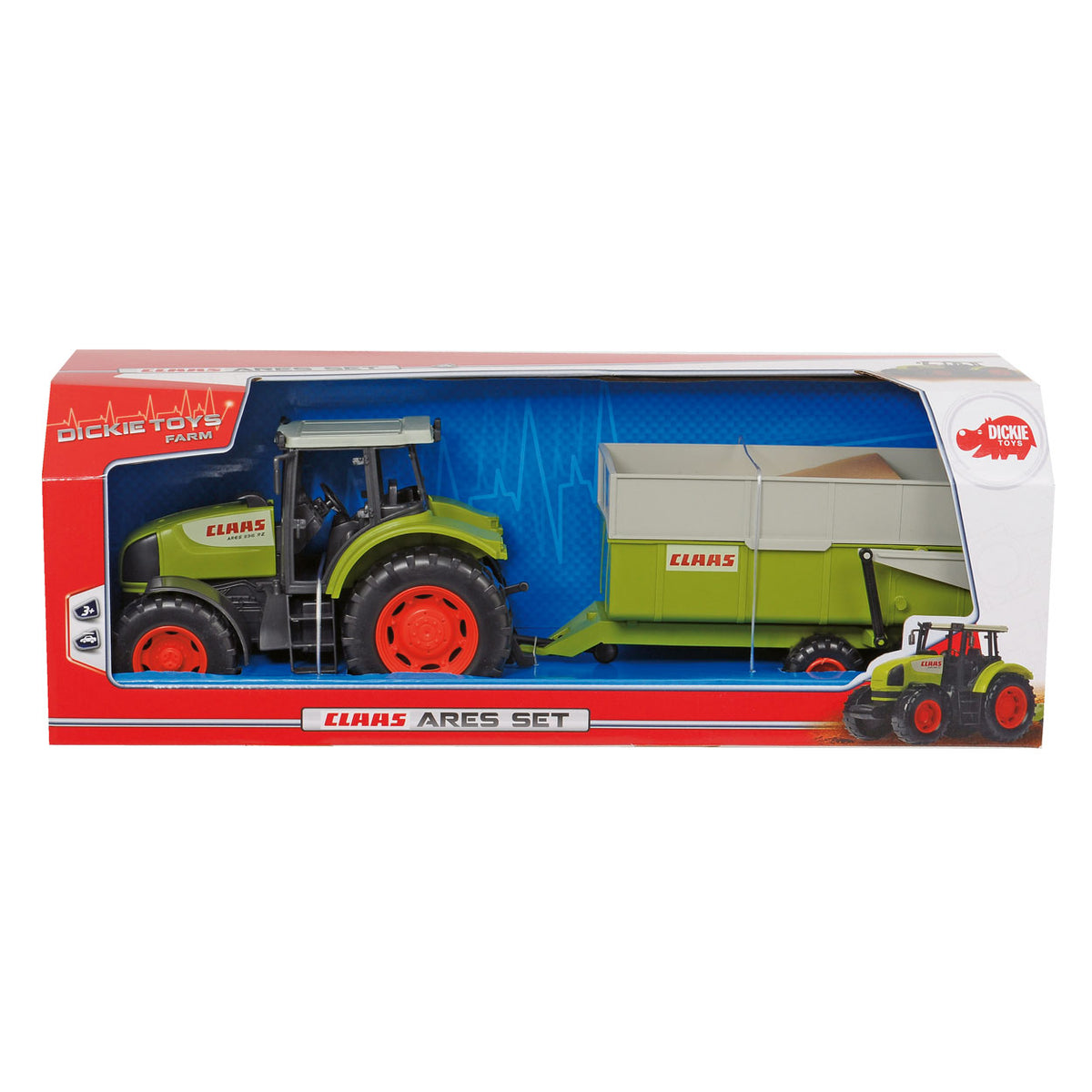 Dickie Toys Claas - rimorchio per trattore - 57 cm - veicolo giocattolo