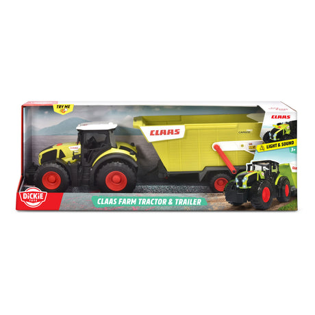 Trattore Dickie Claas con rimorchio ribaltabile
